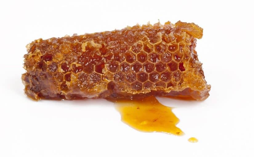 honeycomb with dripping honey