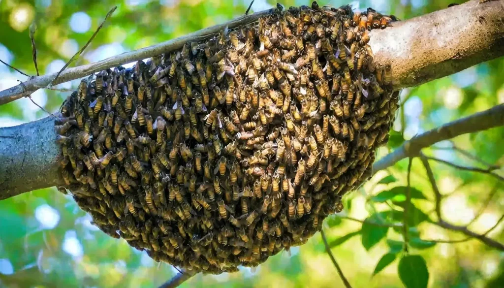 what to do after catching a swarm of bees