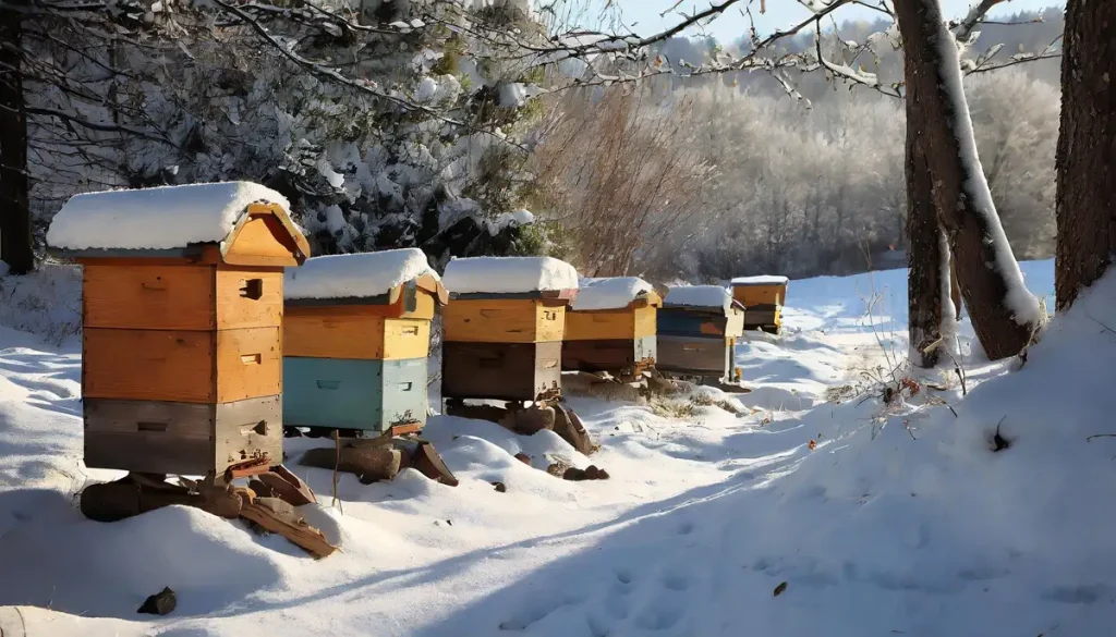 what do bees do in the winter