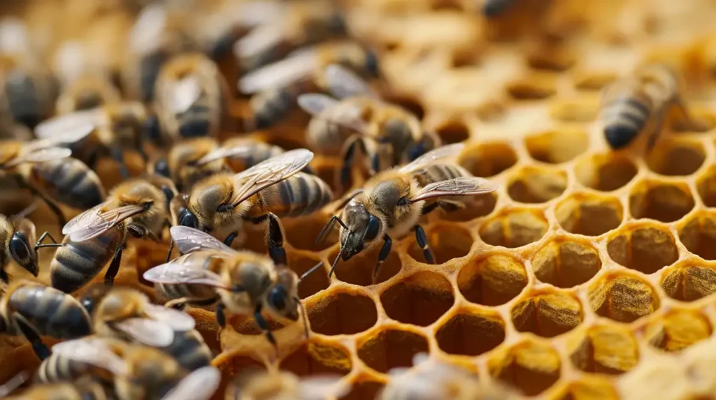 how do bees make honeycomb