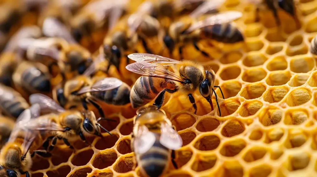how do bees make honeycomb