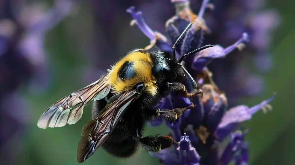carpenter bee on a purple flower