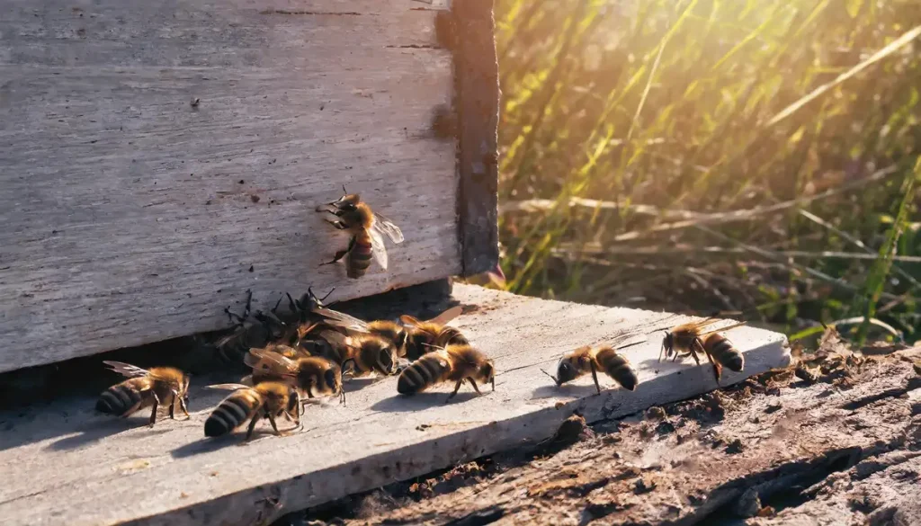 Why Are Bees Crawling in Front of the Hive?