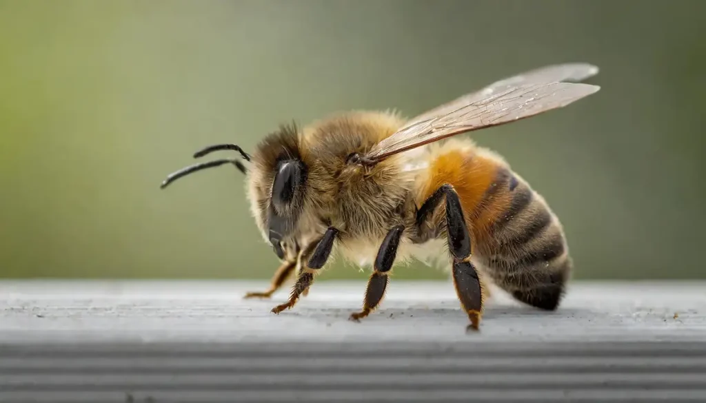 a close up image of a bee