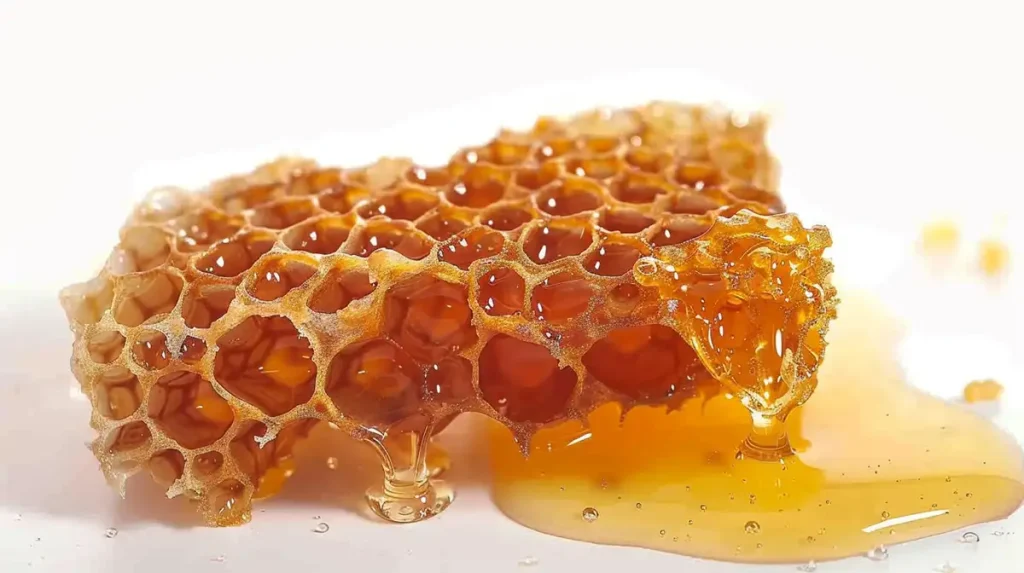 honeycomb dripping with honey