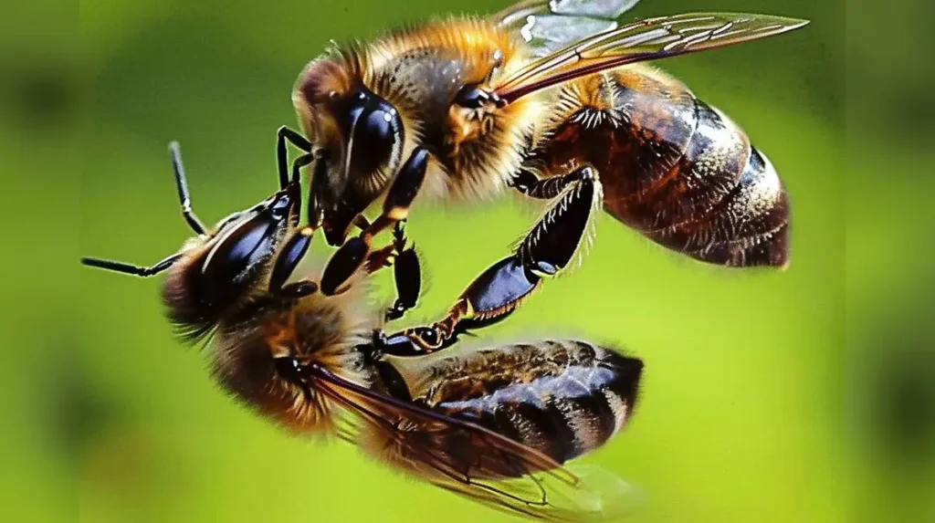 queen bee and drone mating